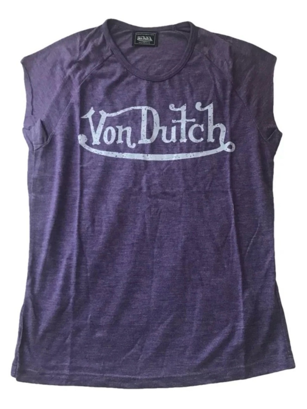 Von Dutch Purple Logo Muscle Tee